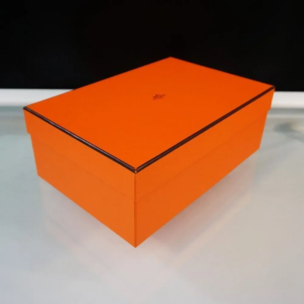 Hermes Paris Empty Authentic Shoe Box Gift Storage Orange 12 x 8 x 4.5 Inch